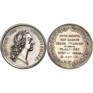 Louis XV (1715-1774). Médaille d’argent, vœux des six corps des marchands de Paris pour la naissance du Dauphin 1752, Paris.