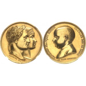 Premier Empire / Napoléon Ier (1804-1814). Médaille d’Or, naissance du Roi de Rome, par Andrieu 1811, Paris.