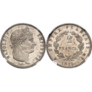 Cent-Jours / Napoléon Ier (mars-juillet 1815). 2 francs Cent-Jours 1815, A, Paris.