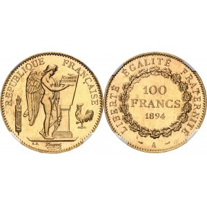 IIIe République (1870-1940). 100 francs Génie, aspect Flan bruni (PROOFLIKE) 1894, A, Paris.