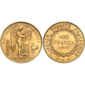 IIIe République (1870-1940). 100 francs Génie 1911, A, Paris.