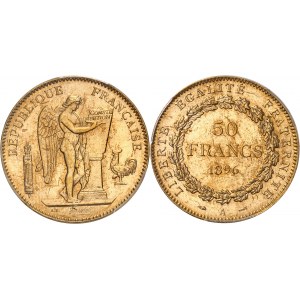 IIIe République (1870-1940). 50 francs Génie 1896, A, Paris.