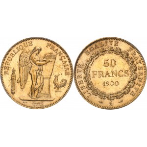 IIIe République (1870-1940). 50 francs Génie 1900, A, Paris.
