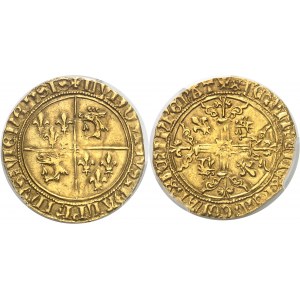 Dauphiné, Viennois (dauphins du), Louis (XI) (1440-1456). Écu d’or, 1ère émission ND (avant 1447), Romans.