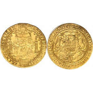 Jacques Ier (1603-1625). Royal (Rose Ryal) d’or (30 shillings), avec une rose comme différent ND (1605-1606), Londres.