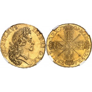 Guillaume III (1694-1702). 5 guinées, 2e buste 1701, Londres.