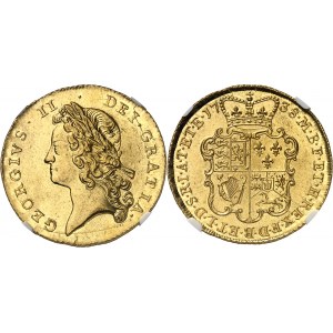 Georges II (1727-1760). 2 guinées Or 1738, Londres.