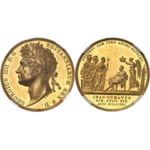 Georges IV (1820-1830). Médaille d’Or, le couronnement du Roi 1821, Londres.