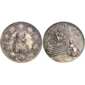 Léopold Ier (1657-1705). Médaille pour la prise de Belgrade offerte par la Ville d’Augsbourg, par Philipp Heinrich Müller 1688, Augsbourg.