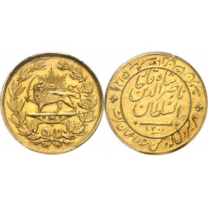 Nassereddine Shah (1848-1896). Médaille de bravoure au module de 5 tomans AH 1300 (1883), Téhéran.