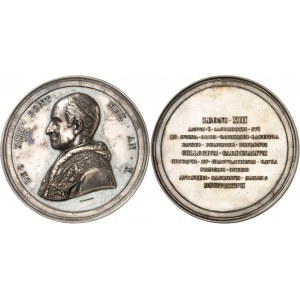 Vatican, Léon XIII (1878-1903). Médaille offerte par le Sacré Collège des Cardinaux pour le jubilé sacerdotal de Léon XIII An X - 1887, Rome.