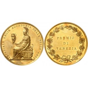 Venise, Napoléon Ier Roi d'Italie (1805-1814). Médaille d’Or, prix de Venise de l’Académie impériale des Beaux-Arts, par Manfredini ND (1800-1815), Milan.
