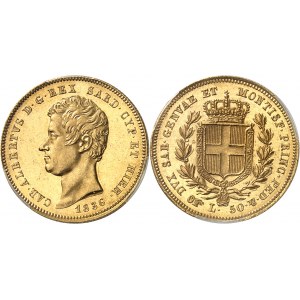 Savoie-Sardaigne, Charles-Albert (1831-1849). 50 lire 1836, Turin.