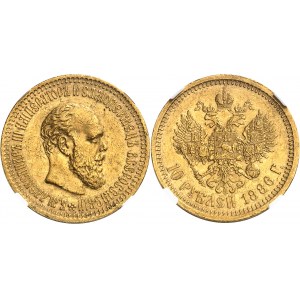 Alexandre III (1881-1894). 10 roubles 1886, Saint-Pétersbourg.