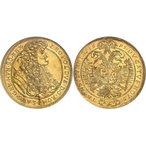 Transylvanie, Léopold Ier (1657-1705). 10 ducats 1695, KV, Klausenburg (Cluj-Napoca).