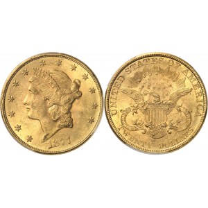 République fédérale des États-Unis d’Amérique (1776-à nos jours). 20 dollars Liberty 1877, Philadelphie.
