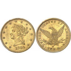 République fédérale des États-Unis d’Amérique (1776-à nos jours). 10 dollars Liberty 1844, O, La Nouvelle-Orléans.