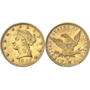 République fédérale des États-Unis d’Amérique (1776-à nos jours). 10 dollars Liberty 1848, O, La Nouvelle-Orléans.
