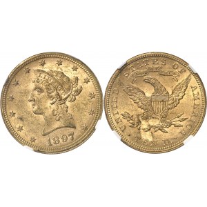République fédérale des États-Unis d’Amérique (1776-à nos jours). 10 dollars Liberty 1897, Philadelphie.