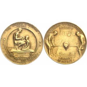 République fédérale des États-Unis d’Amérique (1776-à nos jours). Médaille d’or, prix du mérite de l’American Foundrymen’s Society, à Albert Portevin 1952, New York (Medallic Art Company).