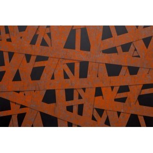 Tomasz Mistak (1978), Perforated Corten Steel Plate (2015)