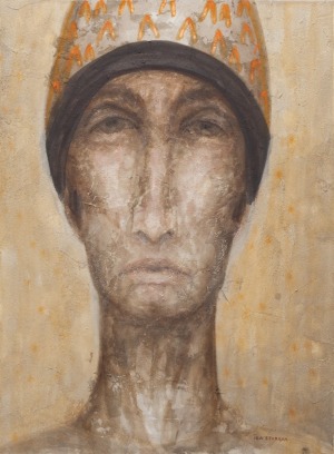 Iza Staręga (1964), Mężczyzna z cyklu Kobiety w chustach, mężczyźni w hełmach (2015)