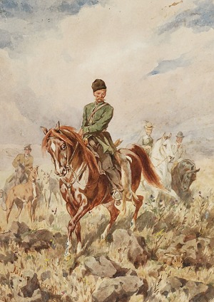 Juliusz KOSSAK (1824-1899), Polowanie na zająca, 1879