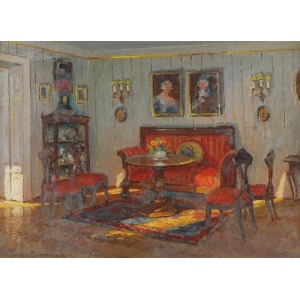 Bronisława RYCHTER-JANOWSKA (1868-1953), Wnętrze saloniku