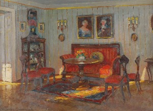 Bronisława RYCHTER-JANOWSKA (1868-1953), Wnętrze saloniku