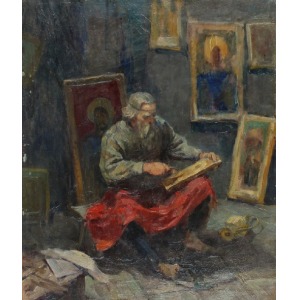 Malarz nieokreślony (XIX/XX w.), Rublow przy pracy