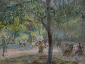 Stefania Daniel-Kossowska (1872-1952) Malarze w plenerze