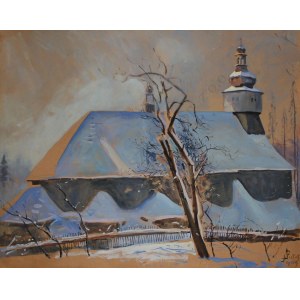Julian Fałat (1853-1929) Kościół w śniegu