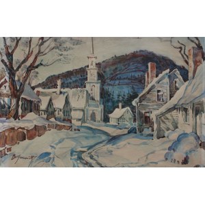 Bronisław Jamontt (1886-1957) Widok miasteczka zimą