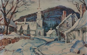 Bronisław Jamontt (1886-1957) Widok miasteczka zimą