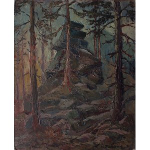 Włodzimierz Zakrzewski (1916-1992) Skały w lesie