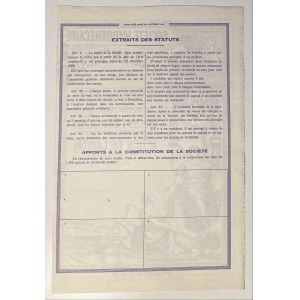 Belgium Brussels Belgian and American Mortgage Company Share 500 Francs 1944