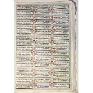France Paris Malabau Mining Company Share 100 Francs 1916
