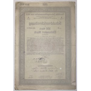 Germany Berlin German Colonial Empire / Deutsche Schutzgebiete 4% Bond 100 Mark 1914