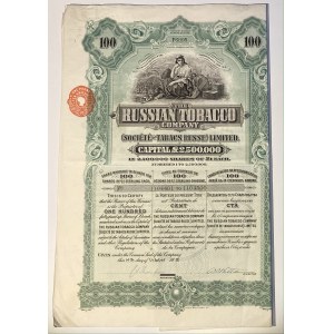 Russia Tobacco Company Share Warrant 100 Shares 1915