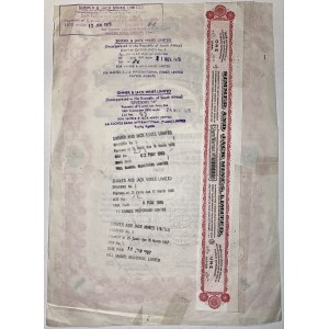 South Africa Johannesburg / London Simmer and Jack Mines, Limited Share Warrant 1 Share 1924