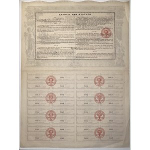 Tunisia Paris French Company for the Search and Mining of Phosphates in Tunisia Share 250 Francs 1908