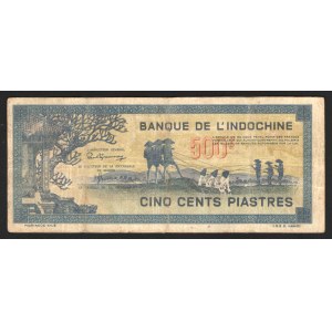 French Indochina 500 Piastres 1944 Rare