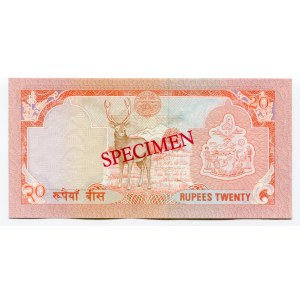 Nepal 20 Rupees 1988 -96 Specimen