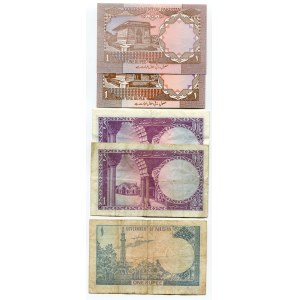 Pakistan Set of 5 Notes of 1 Rupee 1970 -84