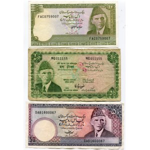 Pakistan Set of 8 Notes 1970 -84