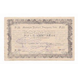 Philippines Mountain Emergency Currency 50 Centavos 1942