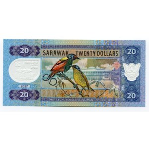 Sarawak 20 Dollars 2017 Specimen