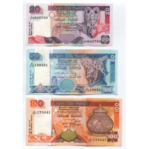 Sri Lanka 20, 50, 100 Rupees 2004