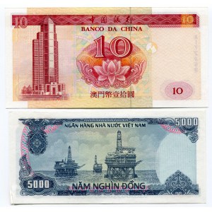 Viet Nam - Macau 5000 Dông - 10 Patacas 1989 -2001