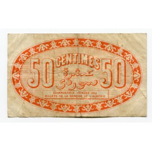 Algeria 50 Centimes 1915 Chambres de Commerce